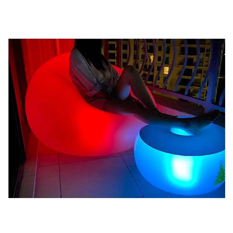 Furnitur Tiup Berlampu Sofa LED