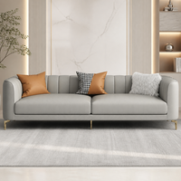 YUAN CHANG Modernes Modulares PU-Leder-Sofa-Set mit Edelstahlbeinen und Gemischtem Holzrahmen für Hotel, Villa und Wohnzimmer