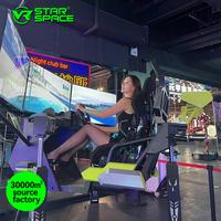 Simulateur de conduite automobile avec vibrations, jeu de course automobile à 3 écrans, simulateur de course automobile à 3+1 axes, simulateur de course Star Space VR