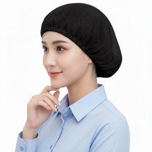 Gorro de trabajo de malla reutilizable al por mayor, transpirable, antipolvo, elástico, <span class=keywords><strong>para</strong></span> <span class=keywords><strong>chef</strong></span> de cocina, servicio de alimentos y taller, protector de <span class=keywords><strong>cabello</strong></span> - Product Image 1