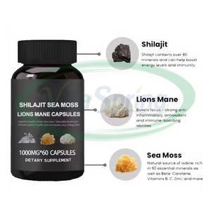 ASAP , Sea Moss <b>Lions</b> <b>Mane</b> Mushroom Capsules 3 in 1 Herbal <b>Supplement</b> <b>Lions</b> <b>Mane</b> Sea Moss Capsules - Product Image 2