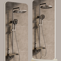 2022 nouveau piano design laiton ensemble de douche thermostat affichage numérique robinet de douche intelligent