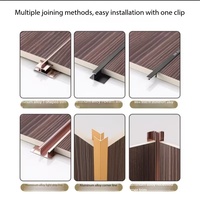 Paneles de Pared de PVC con Chapa de Madera de Bambú de 5/8 mm, Revestimiento con Diseño de Grano de Madera, para Decoración Comercial y del Hogar