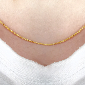 Collana in Oro Massiccio 18k Au750, Catena a Corda Personalizzabile, Design Cinese - Product Image 5