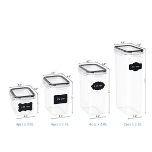 Aohea ménage 24 pièces cuisine stockage des aliments scellé conteneur transparent grain grenier <span class=keywords><strong>miel</strong></span> haricot stockage conteneur - Product Image 4