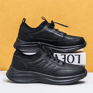 Nouvelles Chaussures de Marche et de Course Confortables en Cuir pour Hommes, Grandes Tailles US 15 16 EU 49 50, Baskets Sportives Décontractées à Lacets Rapides pour Usage Quotidien - Product Image 5