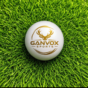 Ballon de cricket en cuir blanc, durable, cousu, surface lisse, idéal pour les entraînements, les jeux en plein air, les séances de pratique et les clubs. - Product Image 1