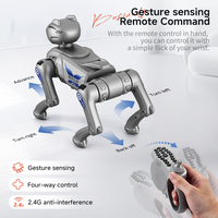 Perro Robot Inteligente HTL AI 2.4G RC, Cachorro Robótico Programable con Control por Gestos y Voz, Sígueme para Niños