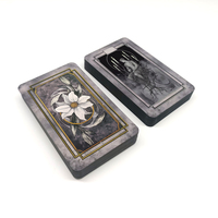 Fleurs de tarot personnalisées 78 pages impression et emballage de cartes de tarot avec guide de jeu de tarot Oracle doré/argenté