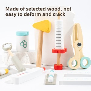 Trousse <span class=keywords><strong>de</strong></span> <span class=keywords><strong>Jeu</strong></span> <span class=keywords><strong>Docteur</strong></span> en Bois pour Enfants, Sac Médical, <span class=keywords><strong>Jeu</strong></span> d'Imitation Infirmière et Médecin, Âges 4-6, Unisexe - Product Image 3