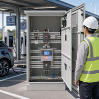 Armoire de distribution d'énergie extérieure 500A à double disjoncteur MCCB, panneau de distribution industriel personnalisé pour projets d'ingénierie