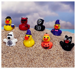 DIY terrario decoración casa de muñecas figuras conjunto hadas jardín miniatura resina verano Mini Halloween arena calabaza pato lindo dibujos animados - Product Image 6