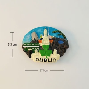 Imanes de Refrigerador Personalizados al por Mayor, Recuerdo Turístico de Dublín, Irlanda, Imanes de Nevera Impresos con UV para Decoración del Hogar - Product Image 3