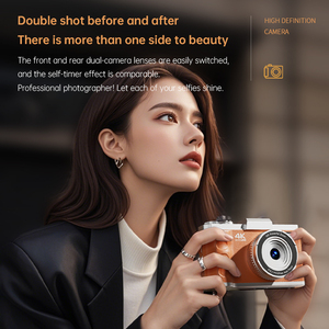 Appareil photo numérique rétro, caméra de voyage pour selfies, 50 mégapixels, zoom HD, photographie, écran 3 pouces, appareil photo numérique d'entrée de gamme pour enfants, appareil photo numérique pour le campus - Product Image 6