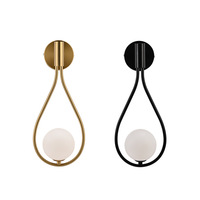 Applique murale d'intérieur LED minimaliste moderne corps en fer créatif pour la maison pour chambre salon ou allée mur de fond