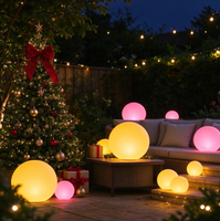 Boule lumineuse LED de Noël, lumières solaires IP65 étanches RGB multicolores statiques/dynamiques, boule décorative pour jardin, fête de fin d'année