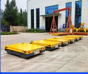 25T Battery-Powered Trackless Electric <strong>Flat</strong> Car 15 Ton Steel Wheel Metal Iron Rail <strong>Flat</strong> Transfer <strong>Cart</strong> for Storage Tools OEM - Product Image 6