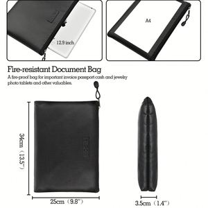 CUSTOM Handmade Fireproof <b>Document</b> <b>Bags</b> Fashionable PP Fiberglass Storage Filing Products Office School Card Cash Organizer - Product Image 4