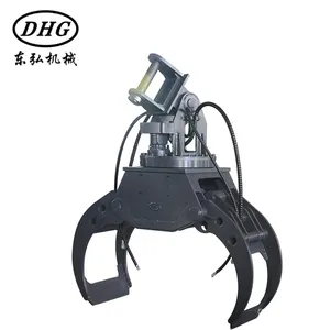 12-18 Tons DHG-06 Best Mini Excavator Log Grapple Loader Rotating Wood/Log Grab Forest Grapple For Timber