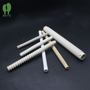 Tubo rosqueado resistente a alta temperatura refratário Cordierite Rosca padrão Tubo cerâmico para industrial - Product Image 2