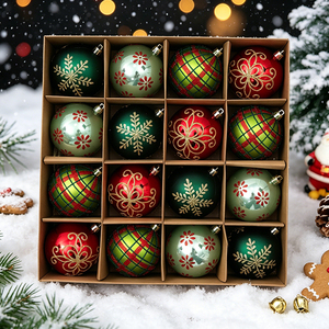 Boule de Noël en plastique de haute qualité, imprimée à 3 couleurs, motifs floraux orange soufflés à la main, directement de l'usine <span class=keywords><strong>Miman</strong></span> - Product Image 6
