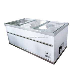 Congelador vertical con tapa de cristal deslizante para exhibición de helados y albóndigas - Product Image 2