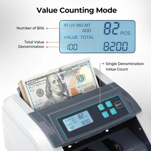 Contador de billetes <span class=keywords><strong>LED</strong></span> UV/MG/IR portátil, pantalla de lote compacta para USD/AUD para contar dinero en bancos - Product Image 3