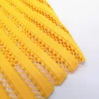 3d Air Lưới Spacer Dệt Kim Vải Trung Quốc 100% Polyester Sandwich Net Vải Ăn Mặc Vải Màu Vàng Nhà Sản Xuất Vải Ăn Mặc