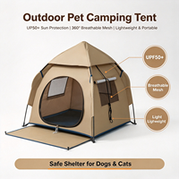 Tente de camping portable personnalisée pour animaux de compagnie, abri pliable imperméable pour chiens et chats avec maille respirante et protection solaire UPF50+