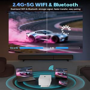 Game <b>Projector</b> Full Auto Focus 1080P Gaming <b>Projector</b> LED 2G+16G 64GB 30000 Games Android 11 400 Lumens Portable Built-in - Product Image 3