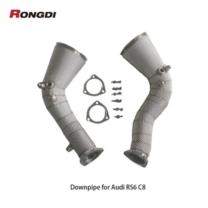 Performance Downpipe for Audi RS6/RS7 C8 4.0T TFSI V8 2021-2024 Stainless Steel Exhaust Downpipes Header With OPF/GPF - Product Image 2
