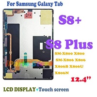 Écran de remplacement neuf IParts pour Samsung Galaxy Tab S8+ S8 Plus SM-X800 SM-X806, assemblage d'écran tactile Super AMOLED, pièces OEM