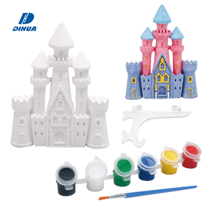 Set de Pintura para Niños, Manualidades de Yeso Pintadas a Mano, Set de <span class=keywords><strong>Castillo</strong></span> para Pintar, Manualidades DIY para que los Niños Pinten su Propio <span class=keywords><strong>Castillo</strong></span> de Yeso - Product Image 1