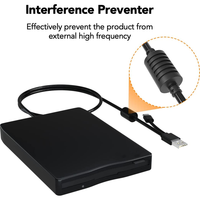 Unidad de disquete portátil, 3,5 pulgadas, externa, 1,44 MB, unidad de disquete, lector de tarjetas flexibles para computadora portátil de escritorio, unidad de disquete portátil USB