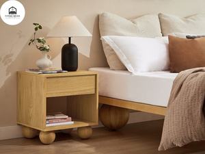 אורן סגנון המלכה מיטה מסגרת עתיק מינימליזם בית רהיטים <span class=keywords><strong>mdf</strong></span> עמיד מיטה מיטה מיטה מסגרת מלכה עץ אפר - Product Image 6