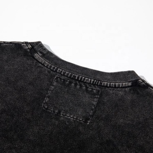 เสื้อยืดผ้าฝ้ายลายกรดลายกราฟฟิกโอเวอร์ไซซ์เปล่าขนาดใหญ่พิมพ์โลโก้ได้ตามต้องการ - Product Image 3