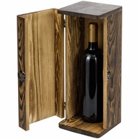 Boîte à vin en bois finition noyer avec option d'impression par sublimation - Coffret cadeau personnalisé avec logo pour cave à vin