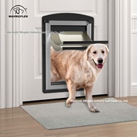 Porte pour animaux de compagnie MAVRICFLEX, cadre métallique robuste, écologique, forme carrée, fermeture à bouton, entrée bidirectionnelle pour les grands chiens, utilisation intérieure/extérieure