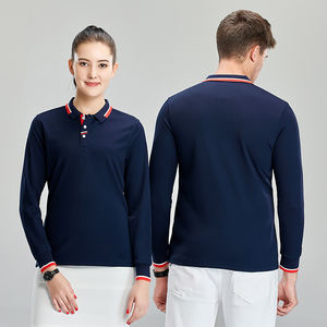 Golf de alta calidad para hombre para camisa de manga larga de gran tamaño, solapas transpirables, logotipo personalizado, tela de punto que absorbe la humedad, seda - Product Image 3