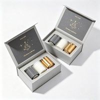 Boîte cadeau magnétique de Noël 2026, impression à l'encre de soja, emballage de luxe, boîtes personnalisées gaufrées pour cadeaux de fête et bougies – Nouveauté très prisée