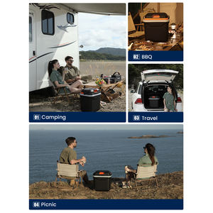 Réfrigérateur de voiture thermoélectrique Portable 24L 110V 220V 12V AC/DC PP PU mousse double température chauffage Camp réfrigérateur pour bière lait voiture maison bas - Product Image 4