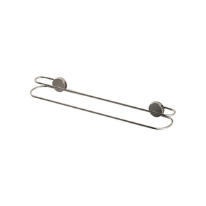 Porte-serviettes moderne à double niveau en acier inoxydable, étanche, pour salle de bain, fixation par ventouse sans perforation - Product Image 1