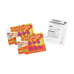 Billets de loterie instantanée personnalisés avec logo, taille et design sur mesure, imprimés en forme de goutte d'eau, fabriqués en usine - Product Image 6