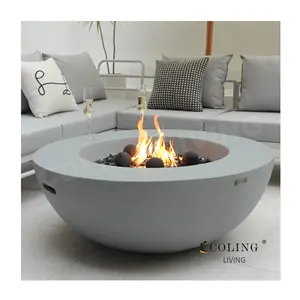 CG001-9 Smokeless Gas Fire Pit Backyard Patio Heater Furniture Firepit Glass Fireplace