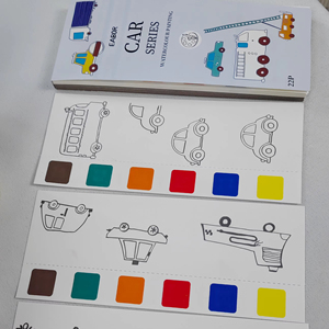 Vente en gros de livres d'<span class=keywords><strong>aquarelle</strong></span> faciles à transporter de haute qualité avec plaques de pinceaux - Product Image 3