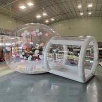 Château gonflable pour enfants en plein air, dôme transparent, décoration de ballons, tente à bulles gonflable pour un seul tunnel