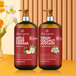 Shampooing et Après-Shampooing Bio en Gros OEM à la Biotine, Kératine, <span class=keywords><strong>Vinaigre</strong></span> de Cidre de Pomme, et Noix de Coco pour la Pousse des <span class=keywords><strong>Cheveux</strong></span> et Anti-Pelliculaire Sans Parabène ni Sulfate - Product Image 6