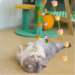 ของเล่นไม้สำหรับแมวแบบอินเทอร์แอคทีฟ ทันสมัย สีสันสดใส ขนาด 42 ซม. ทำจากไม้และด้าย เหมาะสำหรับเล่นในบ้าน/นอกบ้าน - Product Image 4