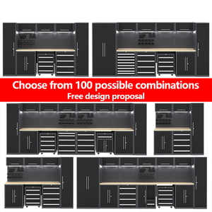 Armoire à outils modulaire JZD sur roulettes, établi <span class=keywords><strong>de</strong></span> garage, <span class=keywords><strong>chariot</strong></span> à outils XXL, armoire à outils pour réparation automobile - Product Image 2