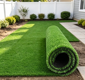 Tiges d'herbe artificielle verte pour aménagement paysager et décoration de parterres de fleurs - Product Image 2